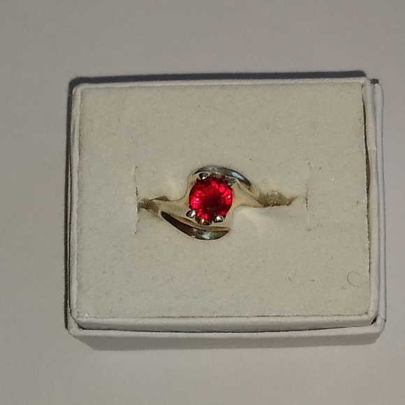 Sterling 925 Mexican silver lab created Ruby - Picture 3 of 7